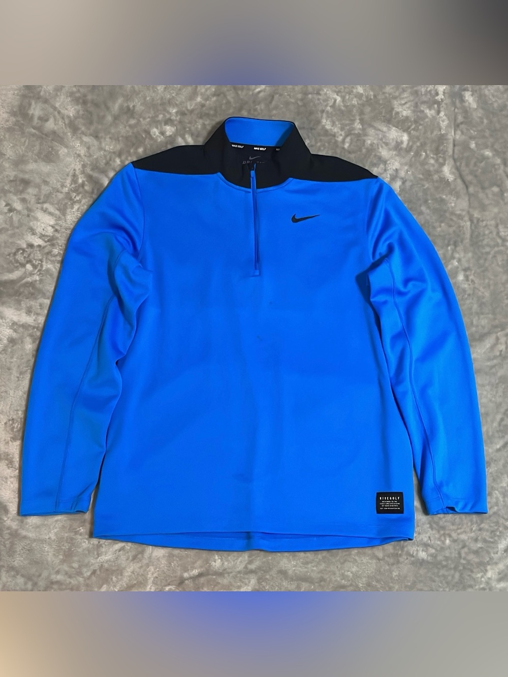 Nike Golf Men's Dri-FIT 1/4 Zip Pullover Royal Blue Black Size M Activewear